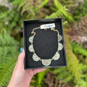 NWT Lucky Brand Turquoise Shield Collar Necklace